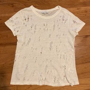 IRO ripped white tee